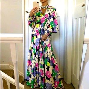 NWT H&M Big Bright Floral Print Maxi Dress
